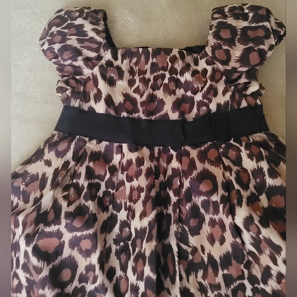 Gap Baby Girl Leopard Print Dress with 2 side Pockets Size 18-24 Months - Picture 3 of 5
